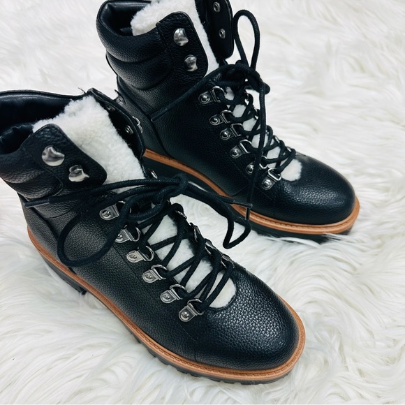 MARC FISHER Mallie Lug Sole Sherpa Booties - Picture 9 of 9